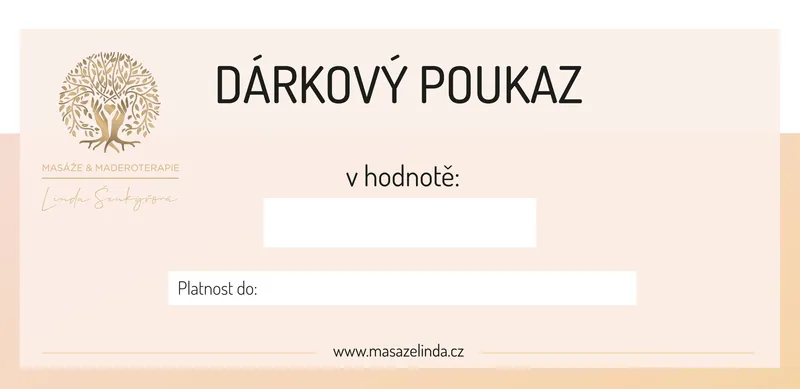 Dárkový poukaz Masáže Linda